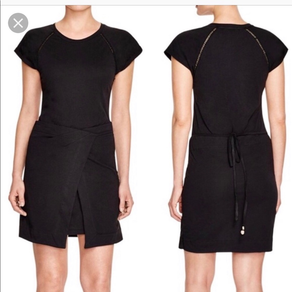 Scotch & Sofa Black Maison Jersey Wrap Dress